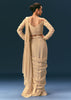 Champagne Peach Embroidered Draped Saree With 3D Applique Blouse