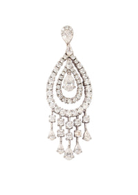 Chandelier Swarovski Dangler Earrings In 92.5 Silver
