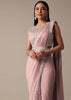 Chic Pink Saree With Ready Made Blouse