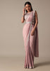 Chic Pink Saree With Ready Made Blouse