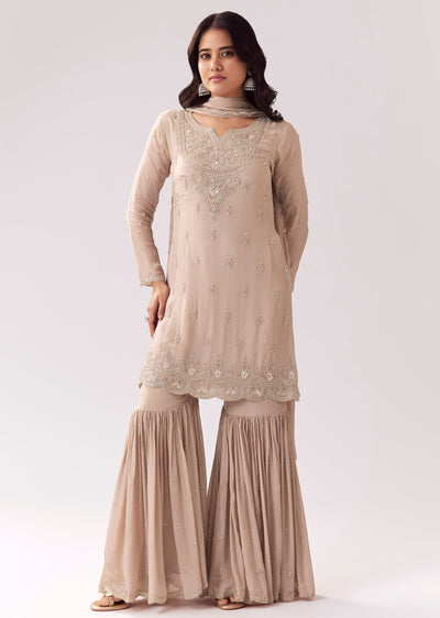 Chinon Sharara Set With Cutdana Work