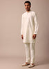 Classic Beige Banarasi Silk Sherwani Set