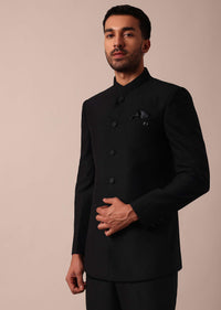 Classic Black Bandhgala Jodhpuri Sherwani