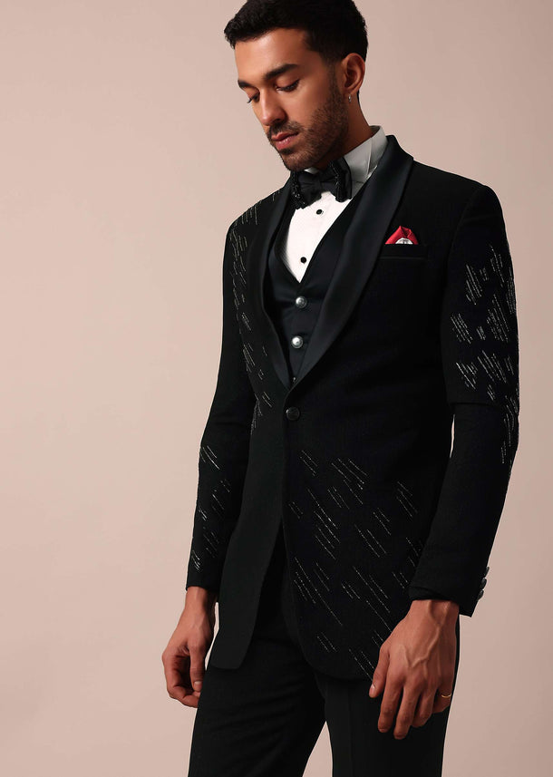 Classic Black Stylish Tuxedo For Men