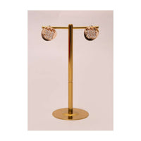 Classy metal stud with crystal beads