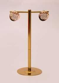 Classy metal stud with crystal beads