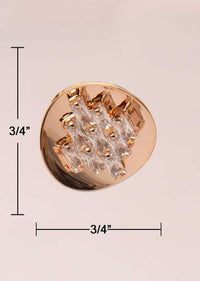 Classy metal stud with crystal beads