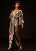 Copper Gold Dress In Lycra With A Braided Waistbelt - DEME X KALKI