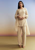 Cream Beaded Kurta Set with Dupatta