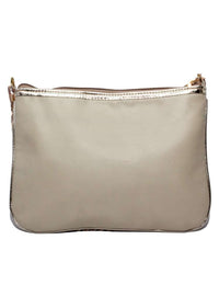 Cream Clutch In Silk With Sequins Embroidered Bee Motif By Pink Cocktail