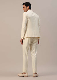 Cream White Terry Rayon Jodhpuri