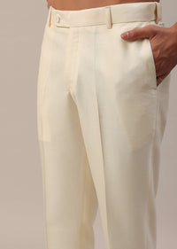 Cream White Terry Rayon Jodhpuri