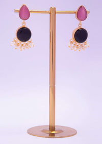 Crystal and metallic bead studded traditional earring only on kalki