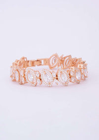 Crystal and stone studded copper bracelet only on Kalki