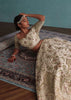 Daisy White Embroidered 12 Kali Bridal Lehenga In Raw Silk With Floral Hand Embroidery