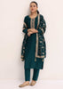 Dark Green Silk Kurta Set With Dupatta