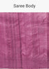 Dark Pink Tussar Saree With Unstitched Blouse