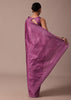 Dark Pink Tussar Saree With Unstitched Blouse