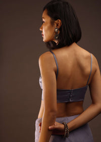 Daybreak Spaghetti Strap Blouse With A V Neckline And A Back Hook Closure