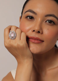 Dazzling Diamonds Pink Elegant Ring