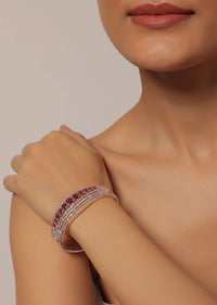 Dazzling Diamonds Ruby Radiance Kadda Bracelet