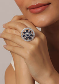 Dazzling Diamonds Sapphire Ring