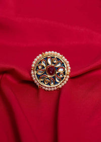 Designer traditional persian blue  meenakari ring only on Kalki