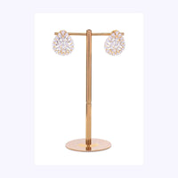 Diamond studded cut out studs with gold plating only on Kalki