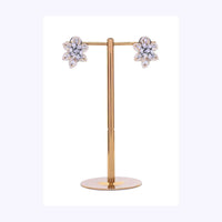 Diamond studded floral crystal earring only on Kalki