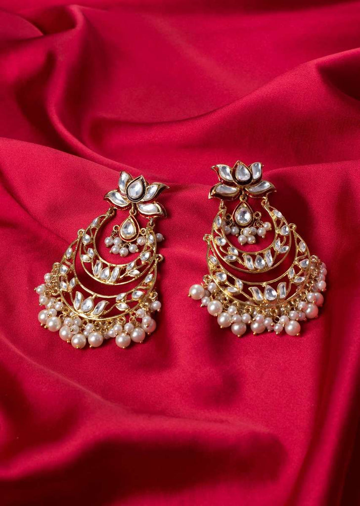 Double layer chandelier chandbali earring only on Kalki