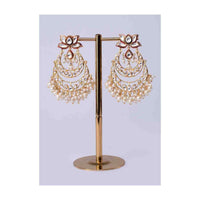 Double layer chandelier chandbali earring only on Kalki