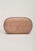 Rose Gold Clutch Bag In Resin Hand Crafted With A Gorgeous Marble Effect And Detachable Sling By Solasta