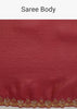 Dusky Brown Crushed Tissue Saree With Stones Cutdana Embroidered Scallop Border
