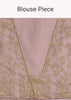 Dusky Lavender Organza Saree With Stones Cutdana Sequins Embroidery
