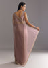 Dusky Lavender Organza Saree With Stones Cutdana Sequins Embroidery