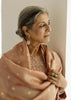Dusty peach embroidered anarkali paired with pant and dupatta