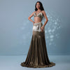 Dusty Brown Embroidered Trail Lehenga Set In Milano Satin With Tassel Blouse