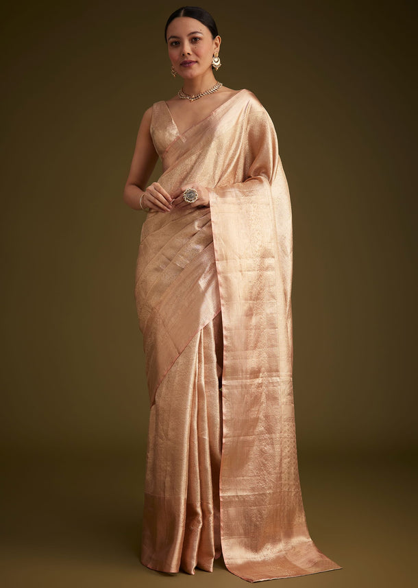 Dusty Pink Kanjivaram Silk Saree