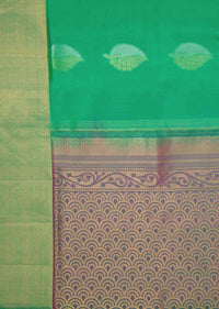 Eggshell Blue Saree In Silk Online - Kalki Fashion