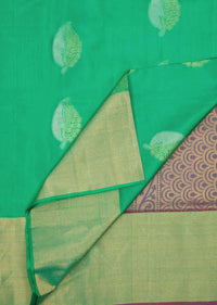 Eggshell Blue Saree In Silk Online - Kalki Fashion