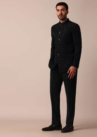 Elegant Black Jodhpuri Sherwani