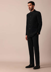 Elegant Black Jodhpuri Sherwani