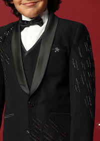 Elegant Black Tuxedo For Boys