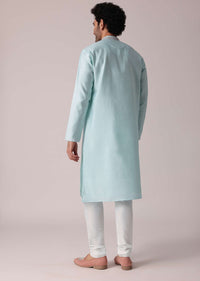 Elegant Blue Festive Kurta Set For Men