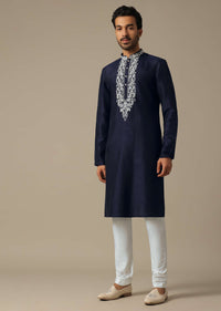 Elegant Blue Groom's Indowestern Ensemble