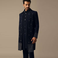 Elegant Blue Indowestern Set For Men