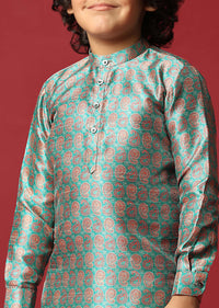 Elegant Blue Kurta Set For Boys