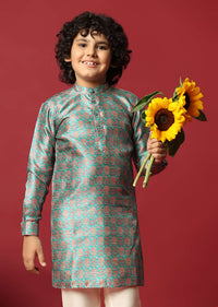 Elegant Blue Kurta Set For Boys