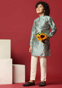 Elegant Blue Kurta Set For Boys