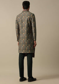 Elegant Brown Sequin Printed Kurta Set